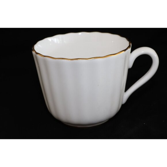Vintage Spode Midas Bone China England 2 1/2" Coffee Tea Cup Y8157 Gold Rib - Picture 1 of 3